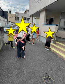 避難訓練の様子